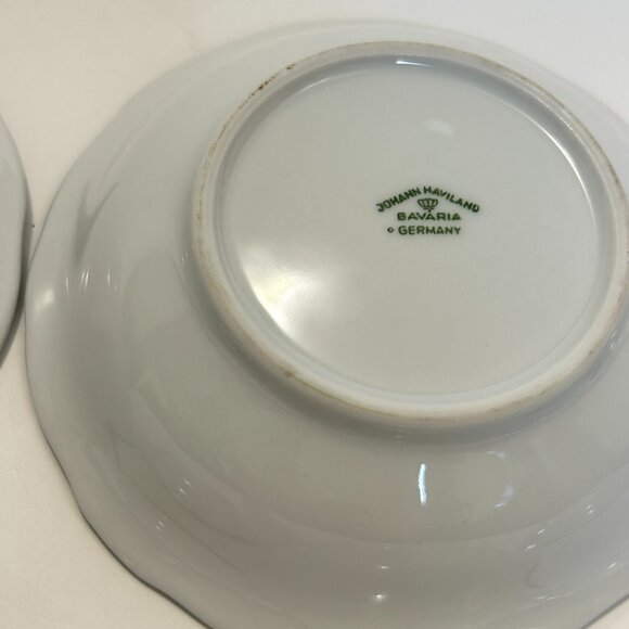 Johann Haviland Blue Garland Bavaria Germany Fruit Desert Bowls 5" set of 6 - Picture 9 of 12